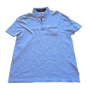 Ted Baker London Chipa Short Sleeve Blue Polo Large Slim Fit Size 6 Business